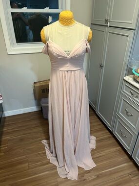 Soieblu Light Blush Off-Shoulder Maxi Gown Lace NWT Size Medium